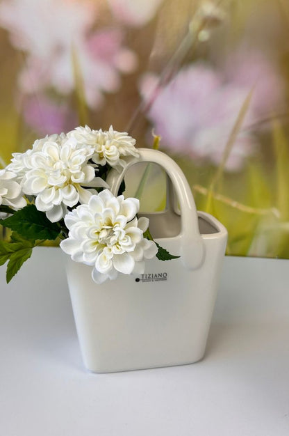 Pflanztasche Cesta creme-weiß
