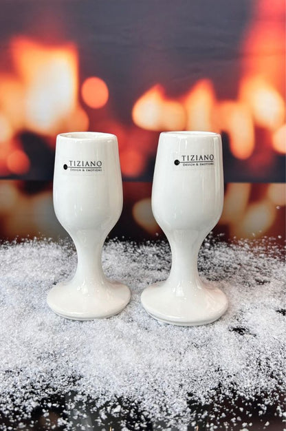 J23 Deko Sektgläser Frizz creme-weiß