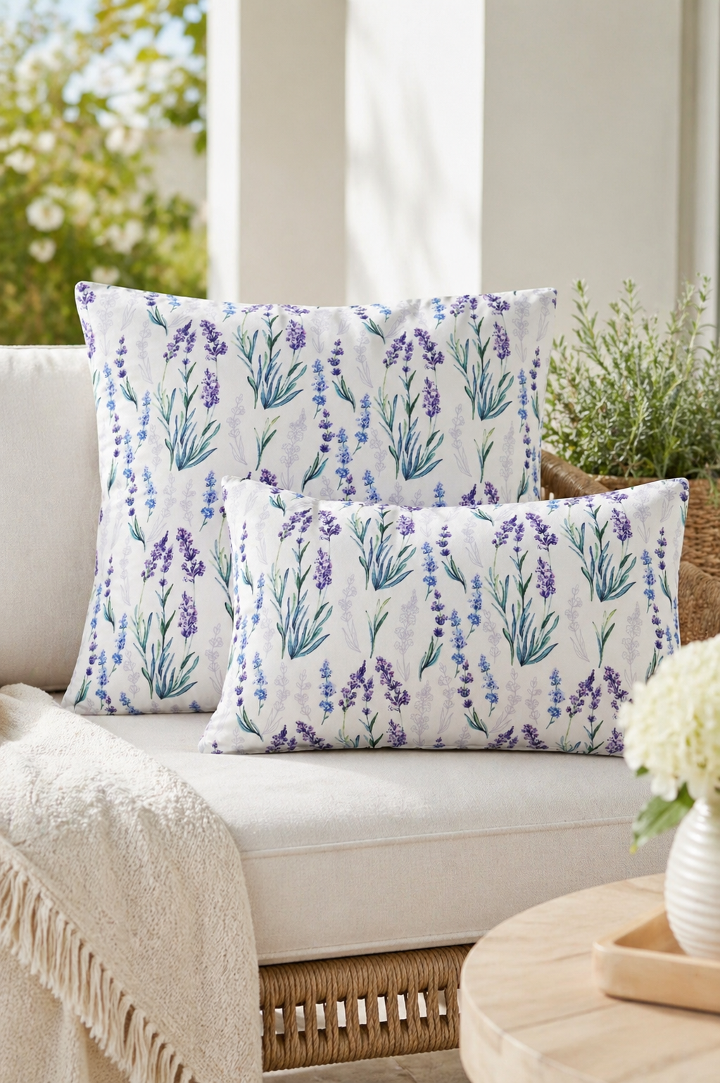 Deko Kissen lavendel wetterfest