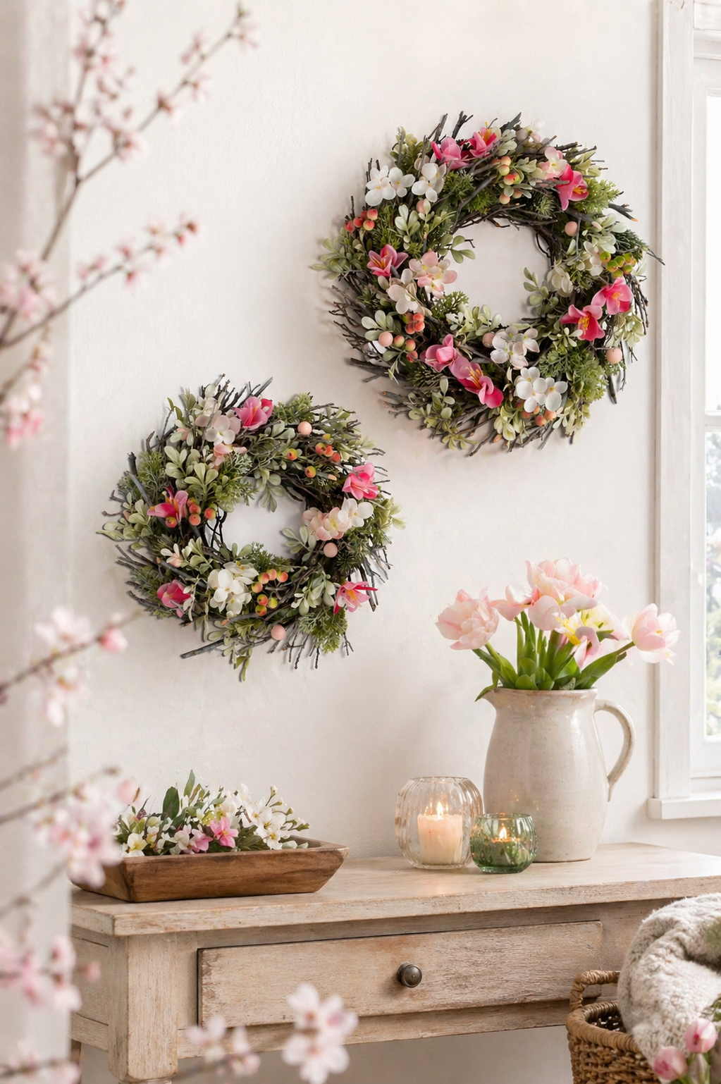 Deko Kranz Blumen+Weide