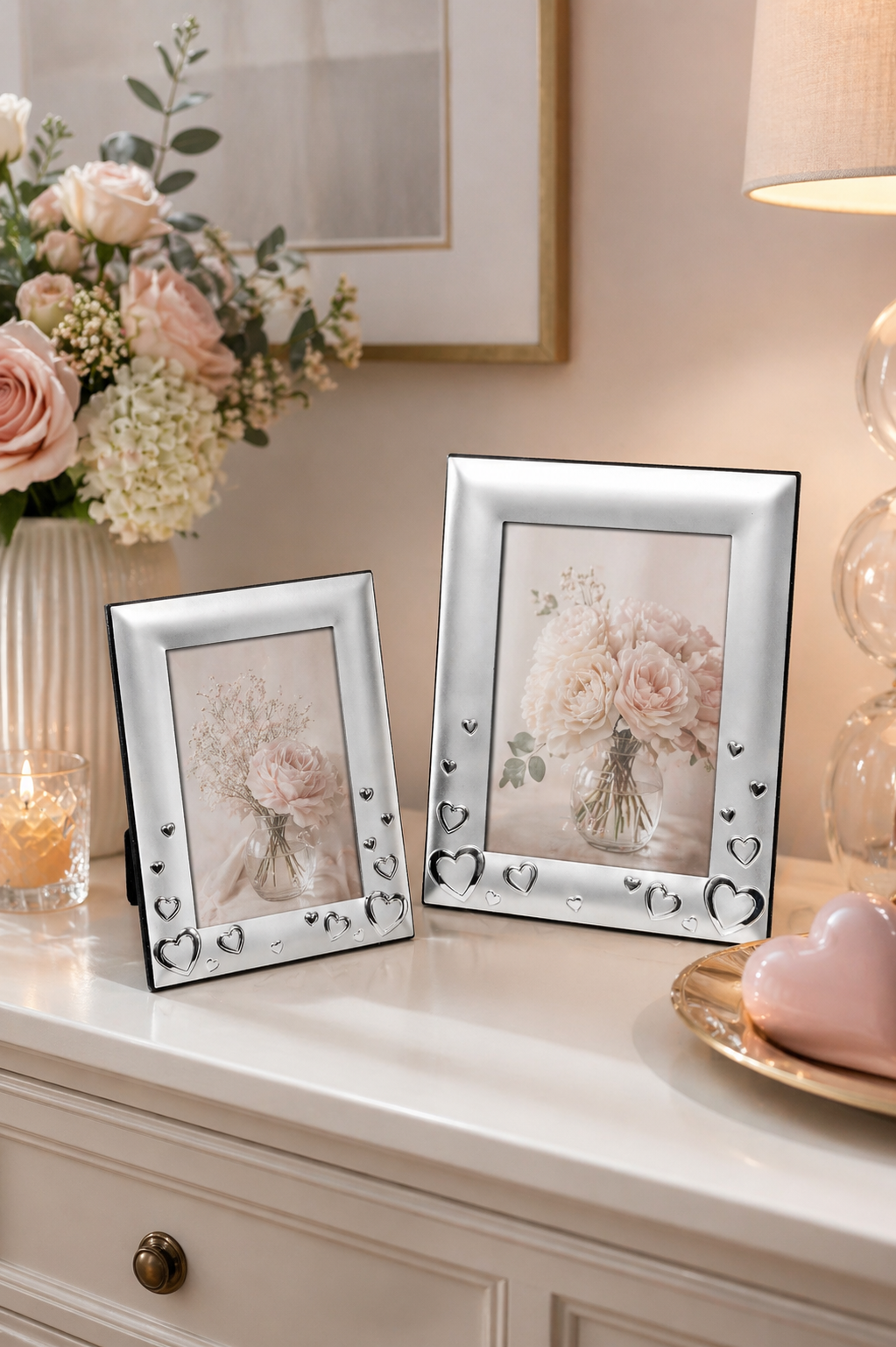 Fotorahmen Herz matt glänzend