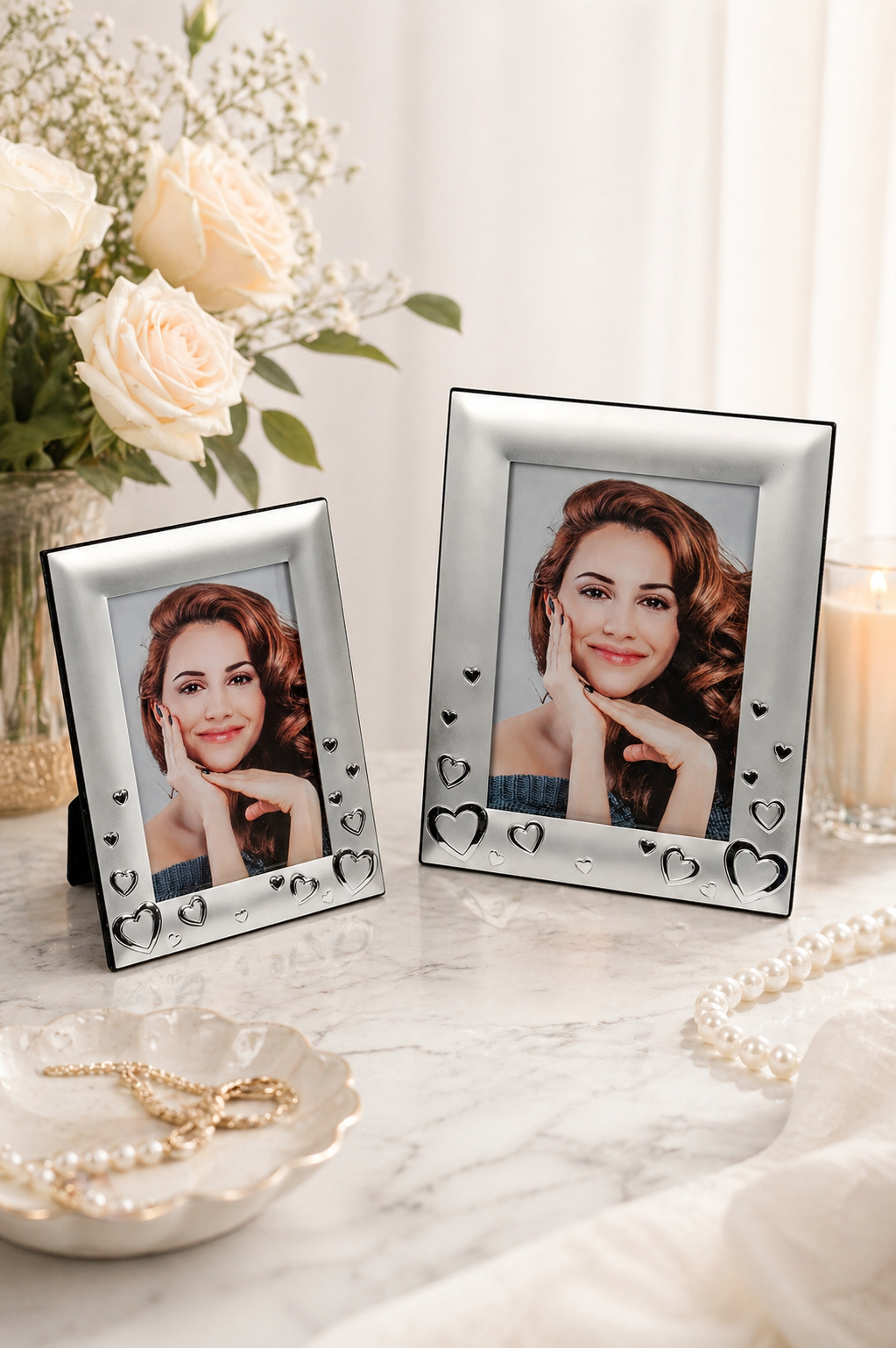 Fotorahmen Herz matt glänzend
