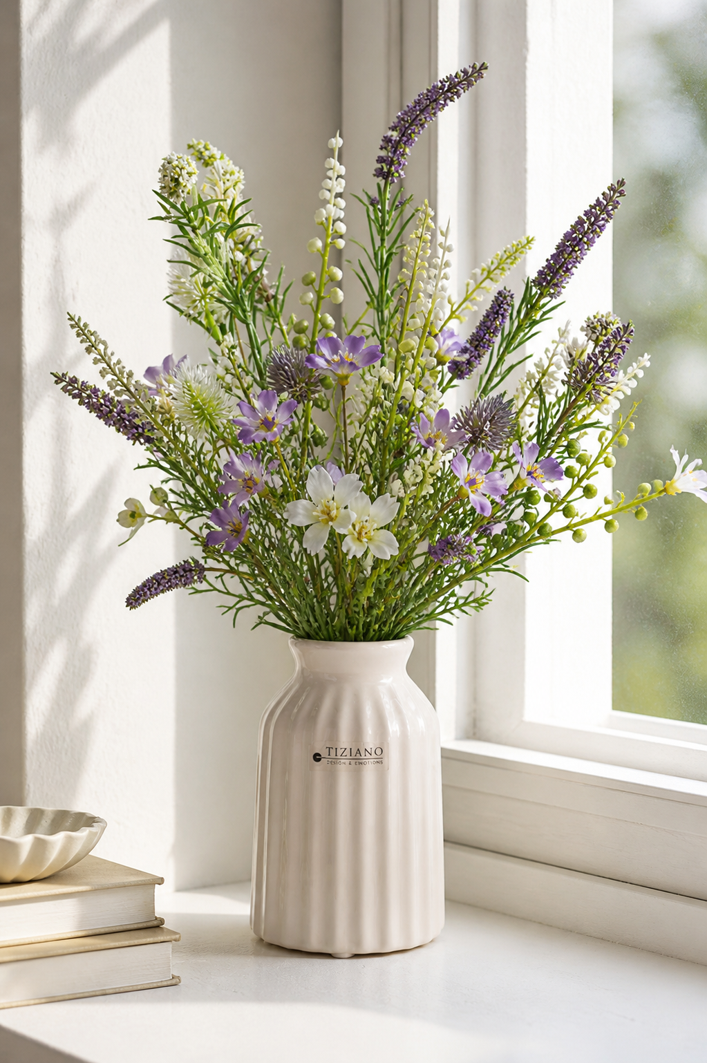 Deko Blumen Bündel lila