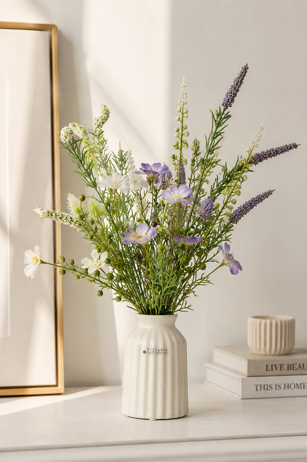 Deko Blumen Bündel lila