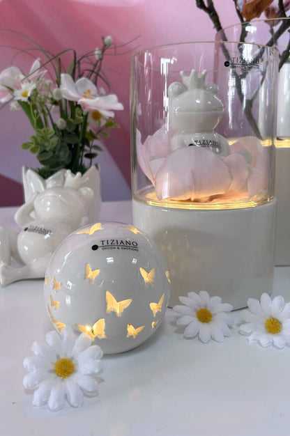 Lichtkugel Ciliana LED weiß-creme