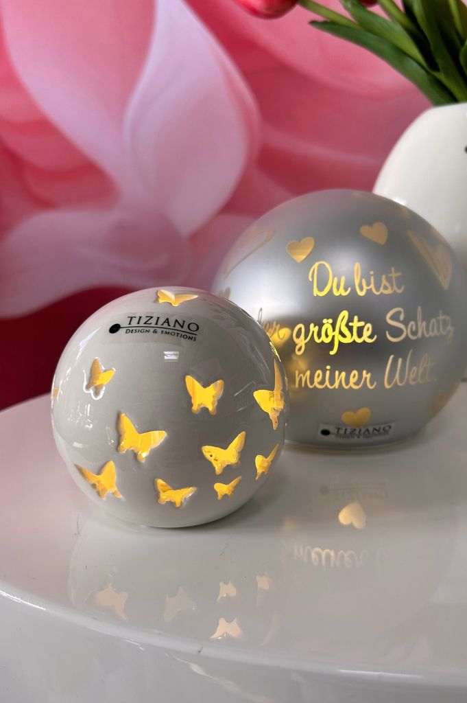 Dekoset Dekofigur Amorino Hand haltend+LED Kugel Roviano