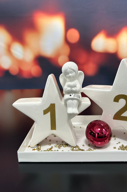 Dekoset Advent Metallschale Legri mit Stern Cometa+Laila