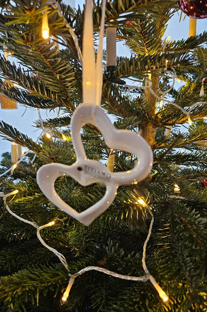 Doppelhänger Herz Cuora creme