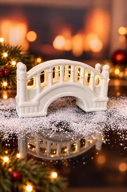 D24 Deko Brücke Passagio LED 20cm creme-weiß