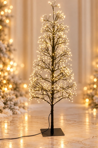 Deko Tanne 100cm mit 1000 LED schwarz