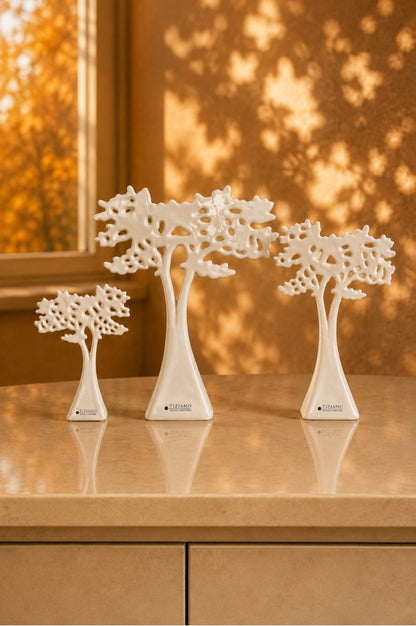 Deko Baum Joy weiß-creme