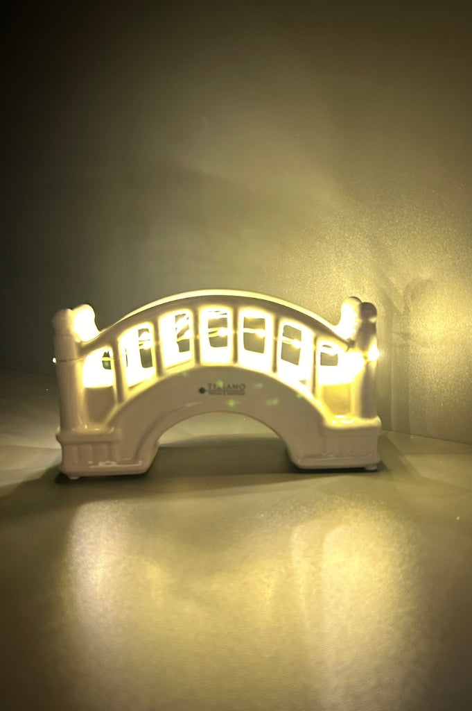 Deko Brücke LED Passagio 20cm creme-weiß