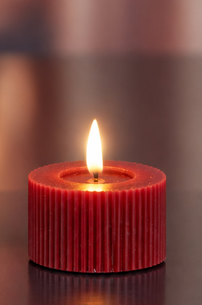 Deko LED Kerzen Streifen rot