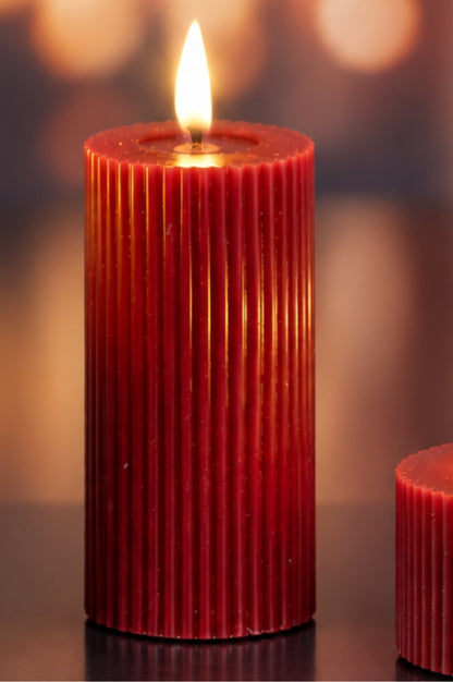 Deko LED Kerzen Streifen rot