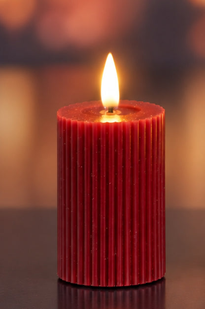 Deko LED Kerzen Streifen rot