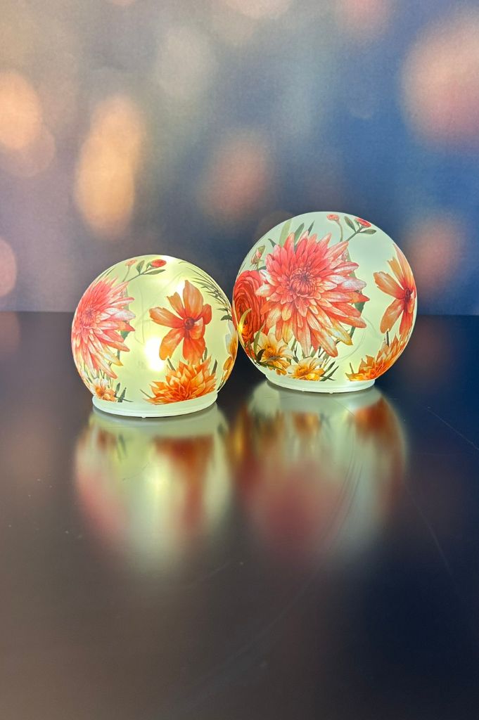 Deko Lichtkugel LED Sommerblumen