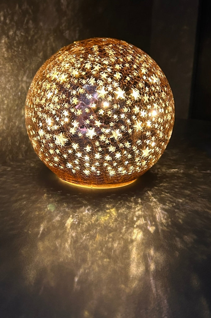 Deko Lichtkugel LED Sterne rose