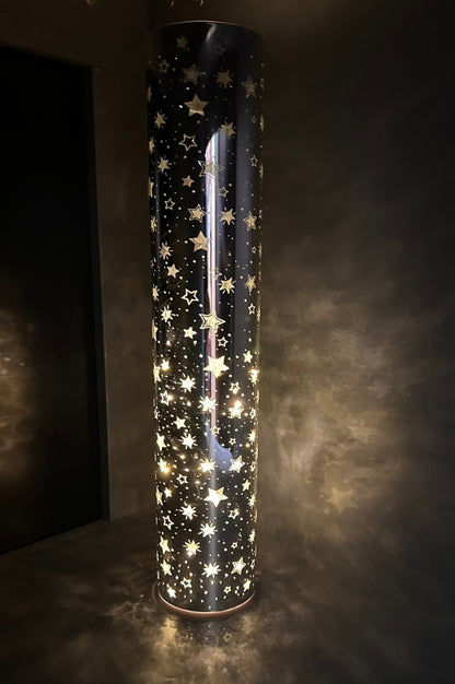 Deko Lichtsäule LED 50cm Sterne silber