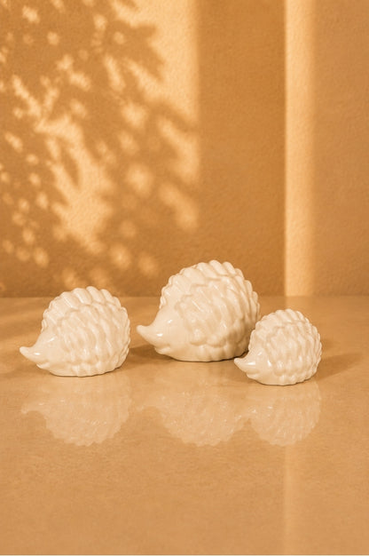 Deko Mini Figur Igel Max weiß-creme