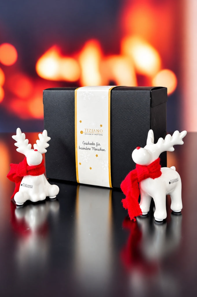 Deko Rentier Rudolph 2fach sortiert in Geschenkkarton