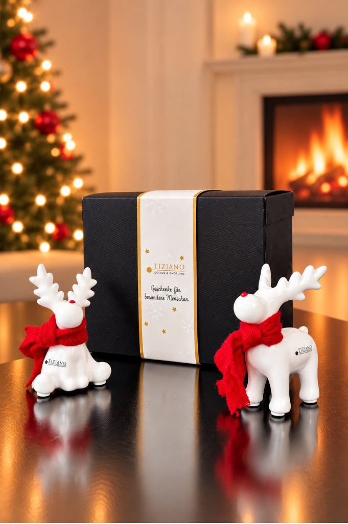 Deko Rentier Rudolph 2fach sortiert in Geschenkkarton