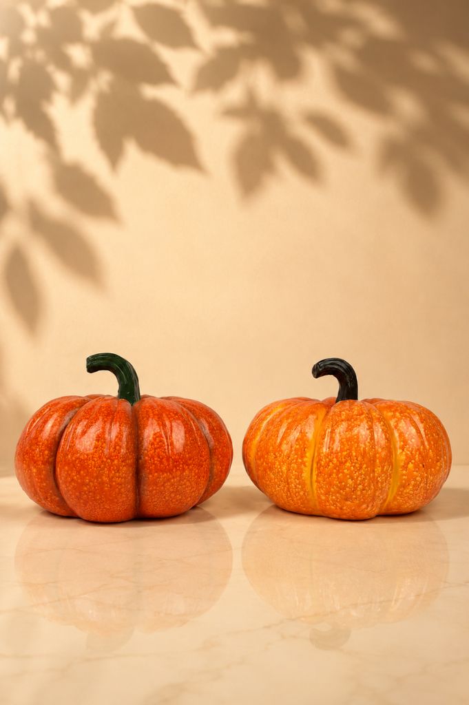 Deko Kürbis rund XL in Herbstfarben