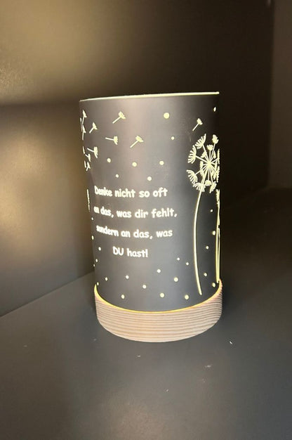 Dekolicht Denke nicht so oft 15cm anthrazit