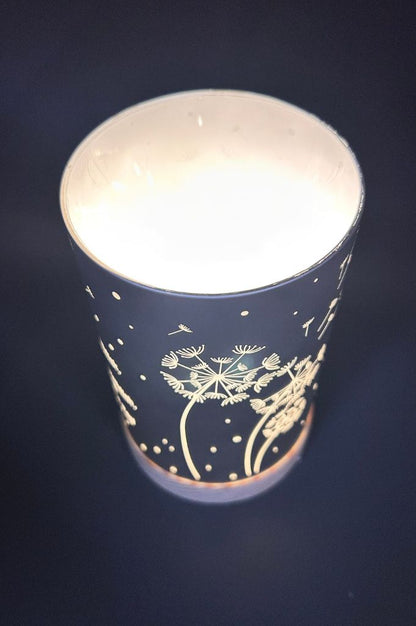 2er Set Dekolicht mit Schrift Denke...+Lebe... anthrazit