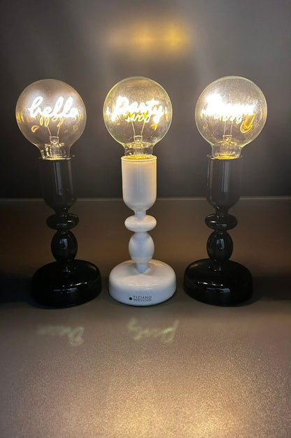 Dekolicht Savazza 27cm Glas schwarz Motiv Party