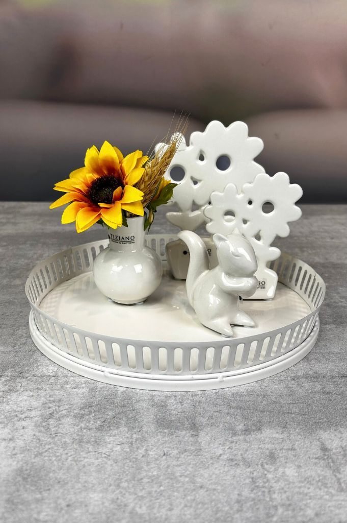 Dekoset Metallschale Canneto mit Folina+Vase Emporo