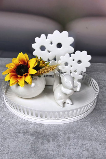 Dekoset Metallschale Canneto 25cm mit Folina+Vitara