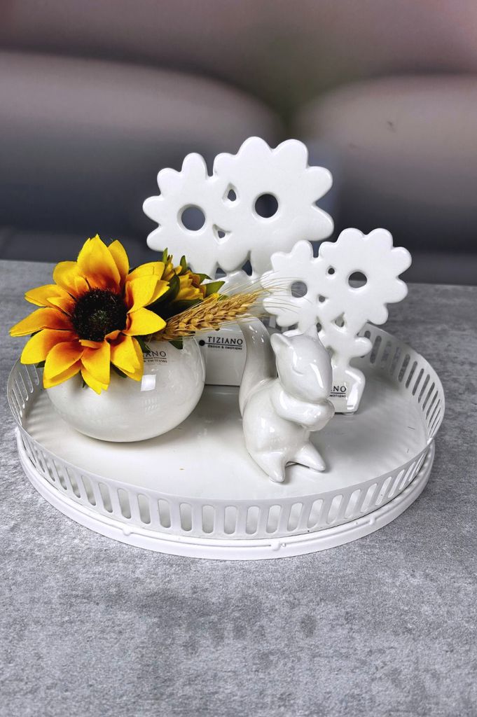 Dekoset Metallschale Canneto 25cm mit Folina+Vitara