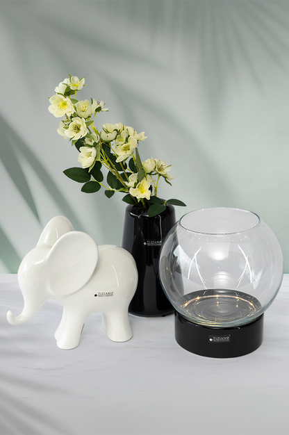 Dekoset LED Ovaro mit Vase Luminara schwarz