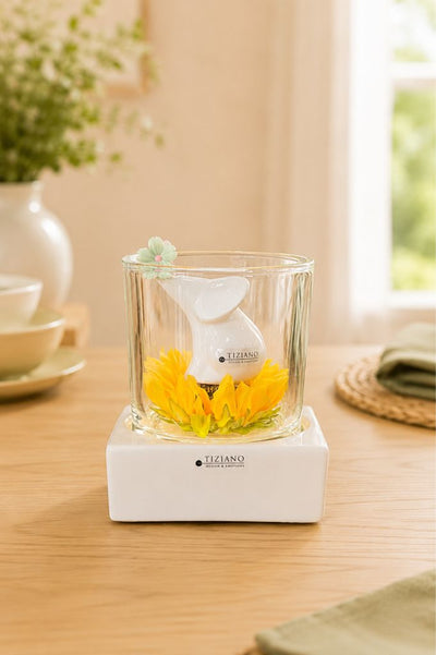 Dekoset Tischlicht Mantova LED+Elefant Leon+Sonnenblume