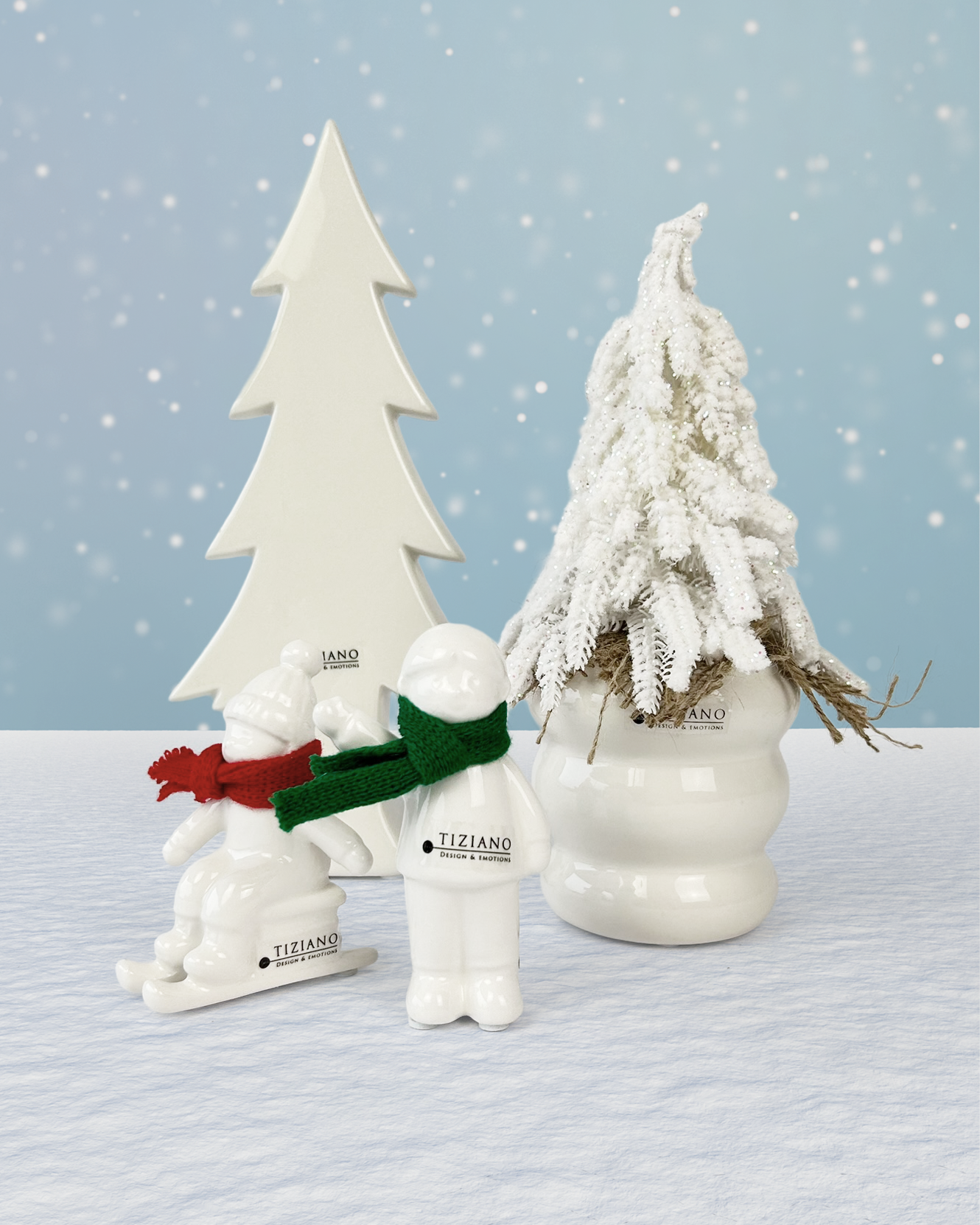 Dekoset Kübel Ronda+Kinder+Baum Adelmo