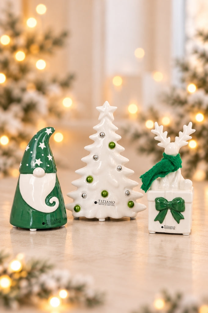 Dekoset Baum Baleno+Santa Gabriel+Rudolph grün