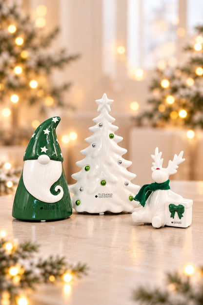 Dekoset Baum Baleno+Santa Gabriel+Rudolph grün