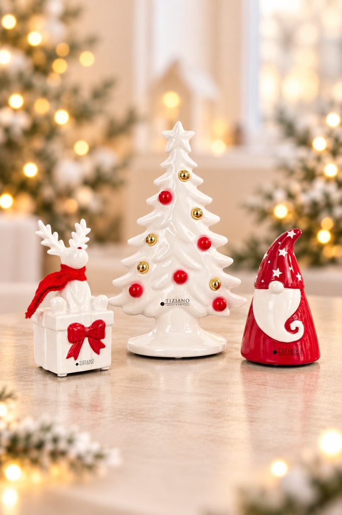 Dekoset Baum Baleno+Santa Gabriel+Rudolph rot