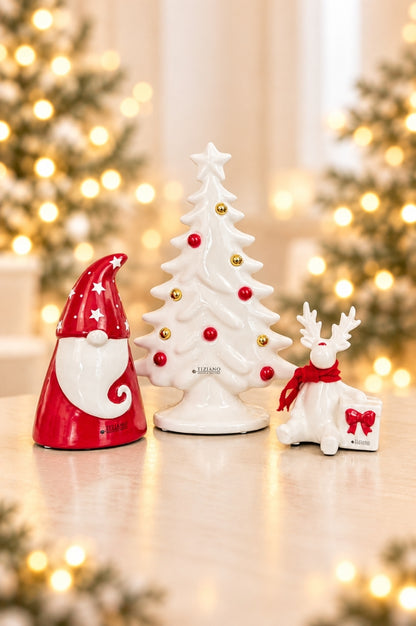 Dekoset Baum Baleno+Santa Gabriel+Rudolph rot