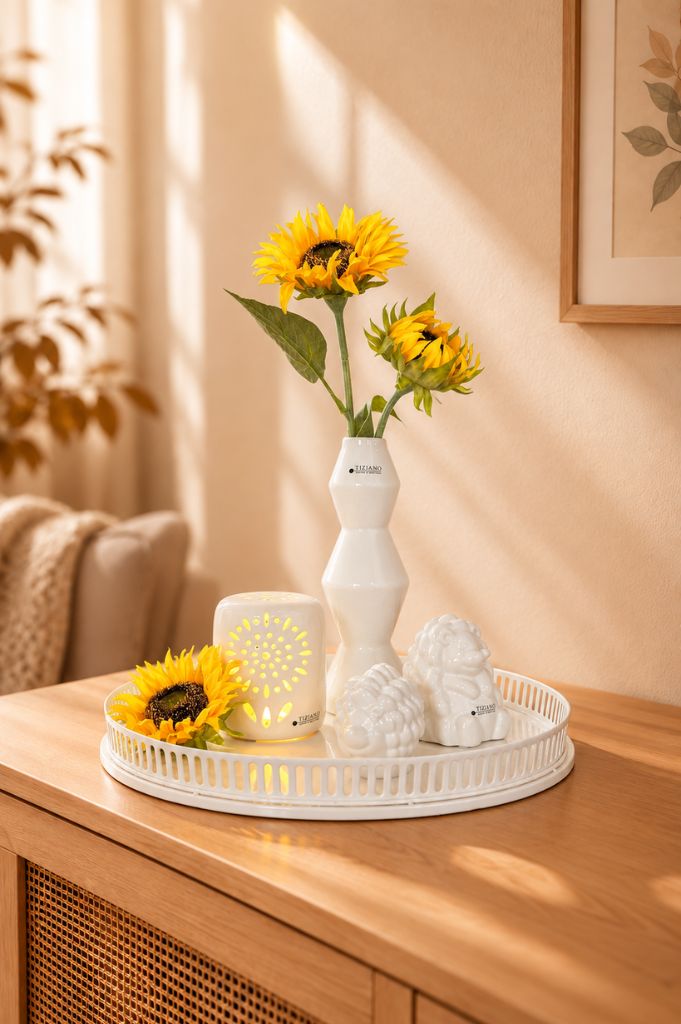 Dekoset Metallschale Canneto mit Vase Silandro+Igel Max