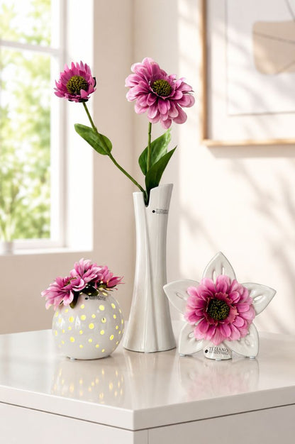 Dekoset Vase Mondavio mit Padova und Elara rosa