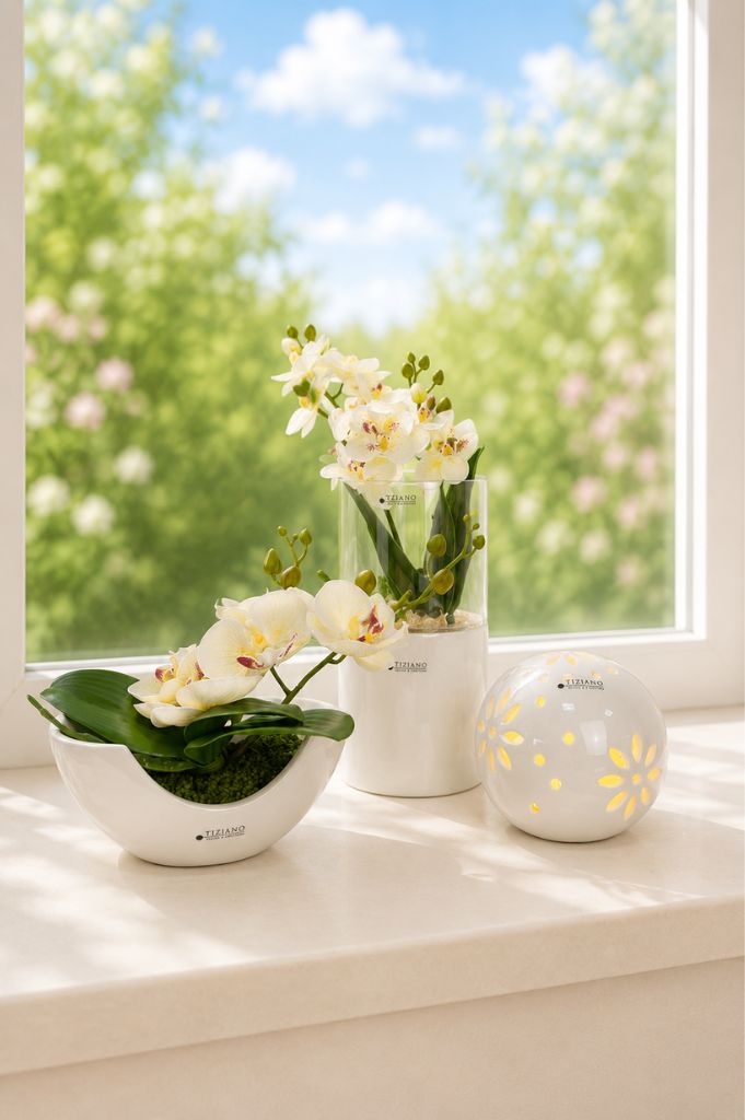 Dekoset Windlicht Laterna LED groß mit Tadino und Piceno