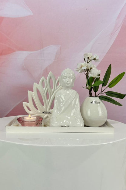 Dekoset Tablett Legri mit Shiva und Vase Vitara