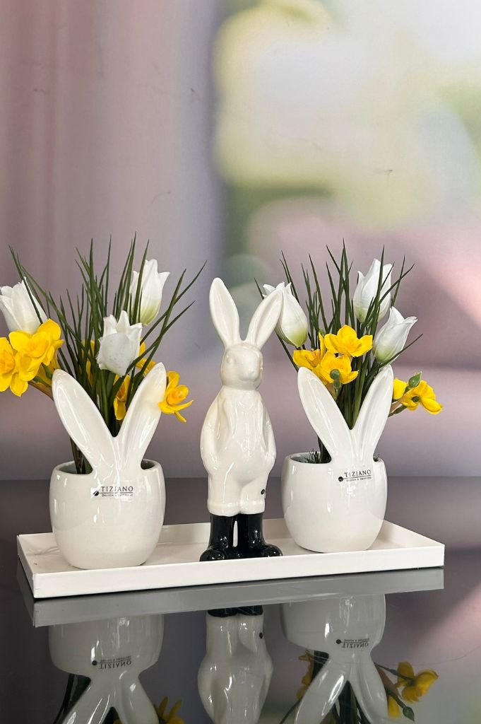 Dekoset Legri mit Kübel Molini und Hase Aldo