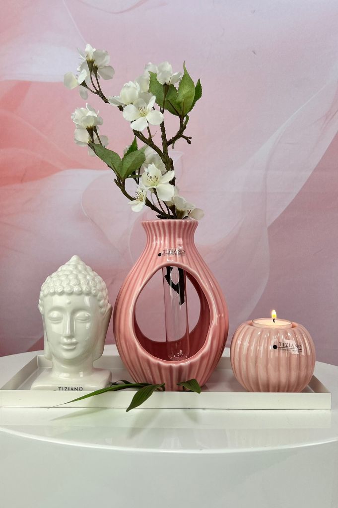Dekoset Tablett Legri mit Sumana und Vase Prisma