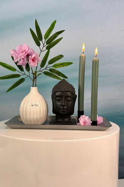 Dekoset Magnetteller mit Sumana und Vase Prisma creme