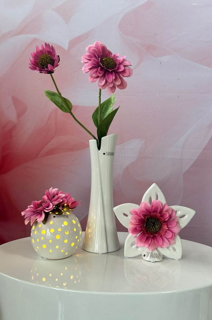 Dekoset Vase Mondavio mit Padova und Elara rosa