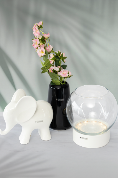 Dekoset LED Ovaro creme mit Vase Luminara
