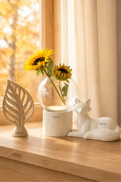 Dekoset Windlicht Ovaro LED / Narvik mit Denia sand