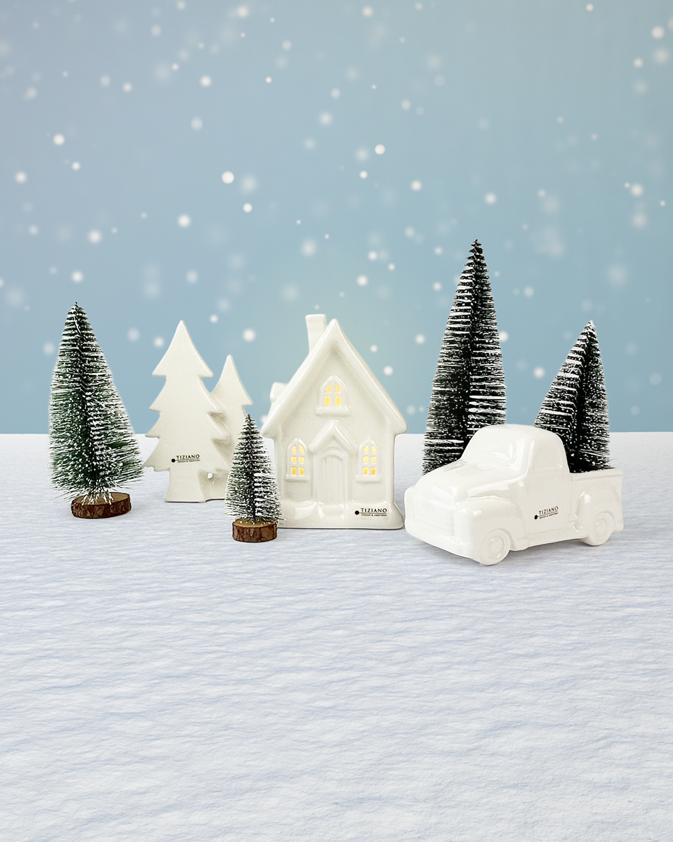 Dekoset Van Presente+Baum Adelmo+Haus Cascata LED M